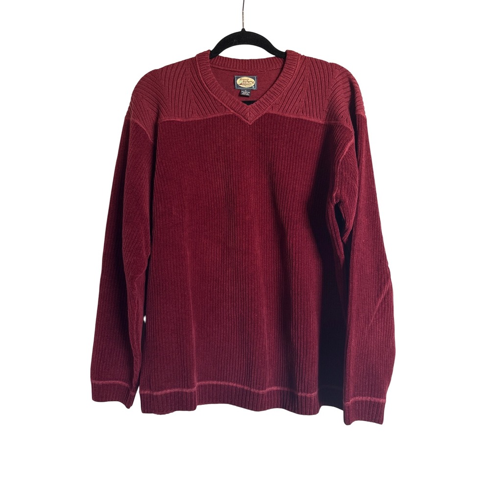 Coastal‎ Fisherman Tommy Bahama Sweater Heavy Knit Pullover Burgundy Men Sz M